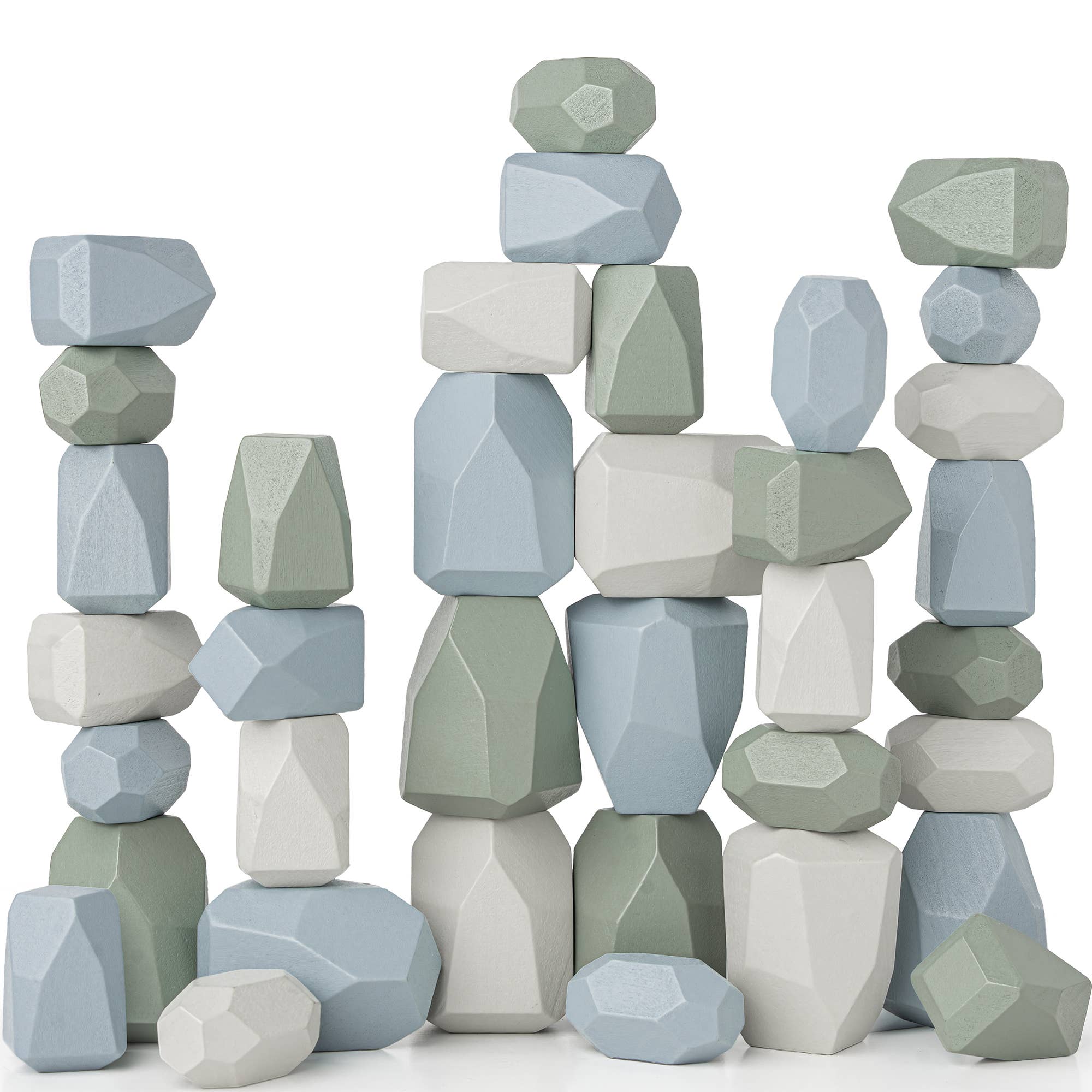 Comfy Cubs - Wholesale Blocks - Kids Baby - Stacking Rocks, 36 pcs Wooden Stacking Stones by Comfy Cubs6