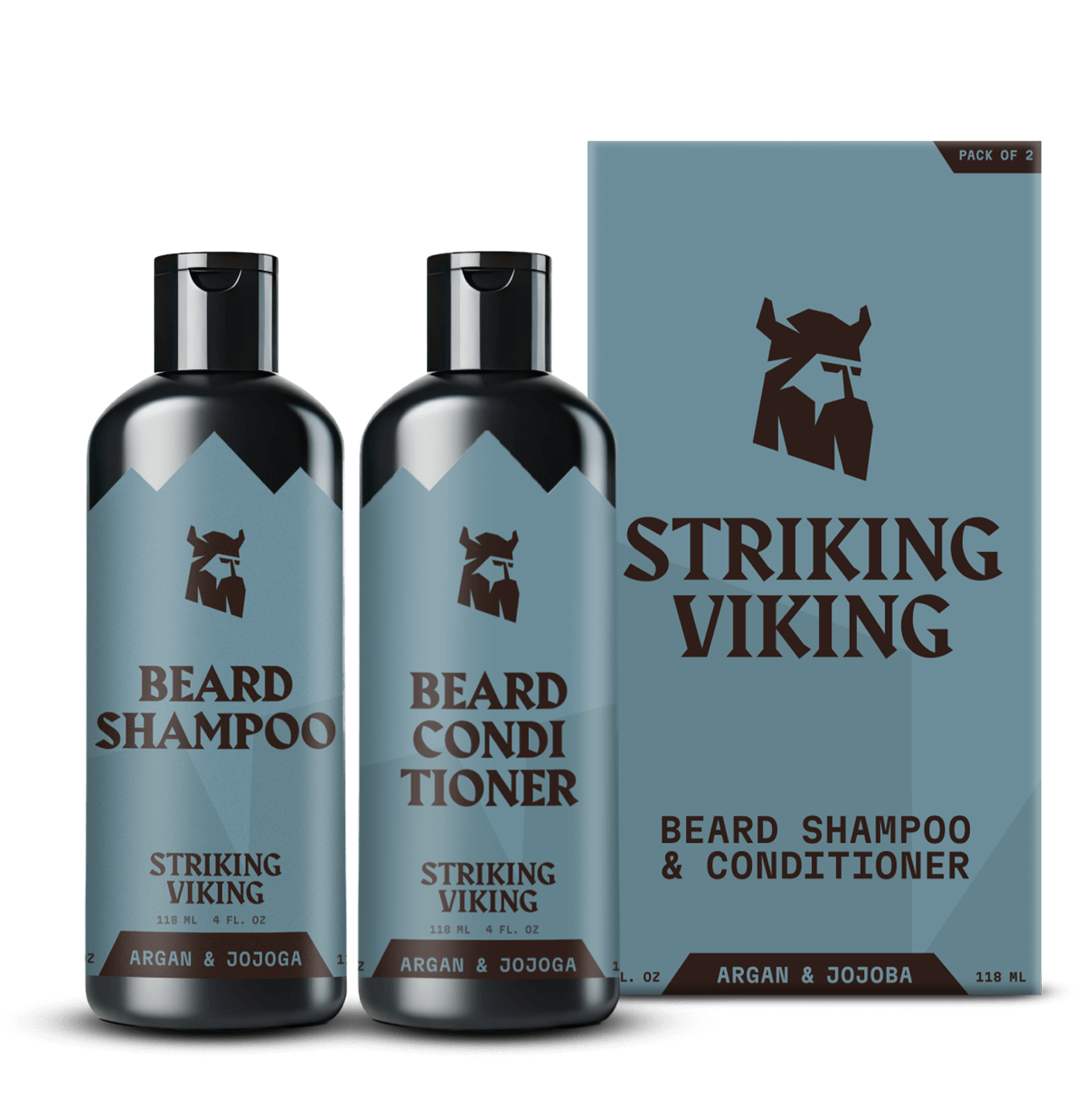 Striking Viking - Wholesale Beard Wash/Shampoo - Beard Shampoo & Conditioner Cologne - Argan & Jojoba Oil0