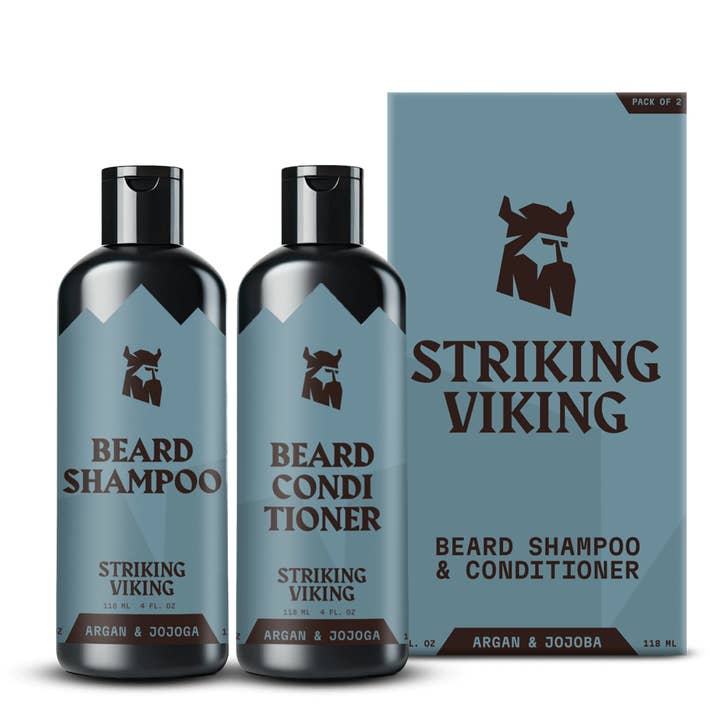 Striking Viking - Wholesale Beard Wash/Shampoo - Beard Shampoo & Conditioner Cologne - Argan & Jojoba Oil
