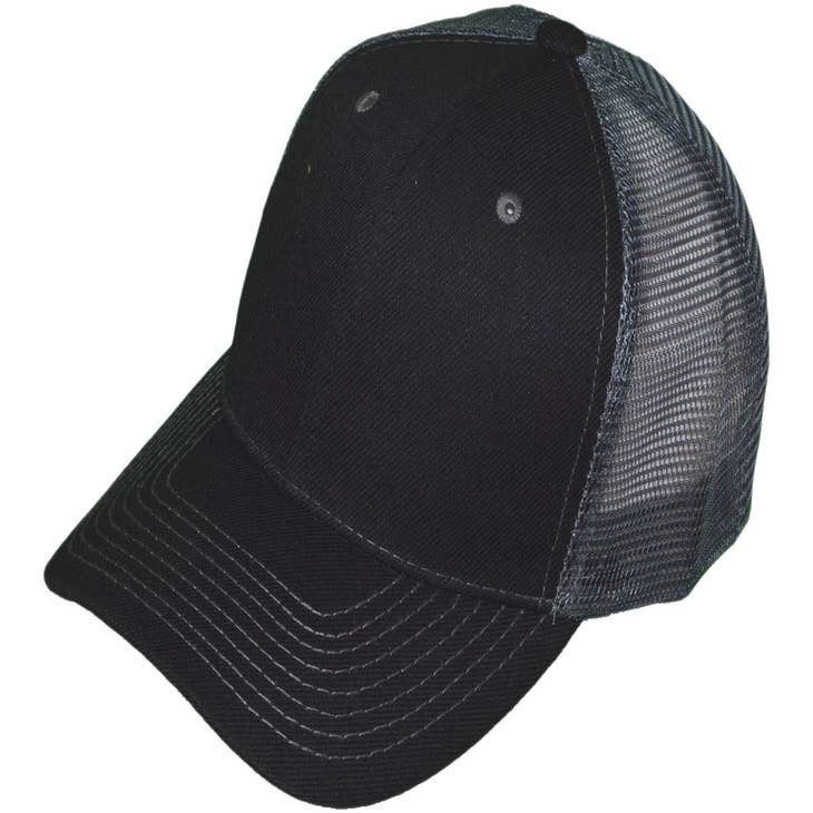Wholesale Blank Trucker Hats - Structured Mesh BK Caps for your store -  Faire