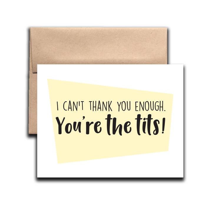REMOVED BRAND - Wholesale Everyday Greeting Card - You're the Tits Greeting Card