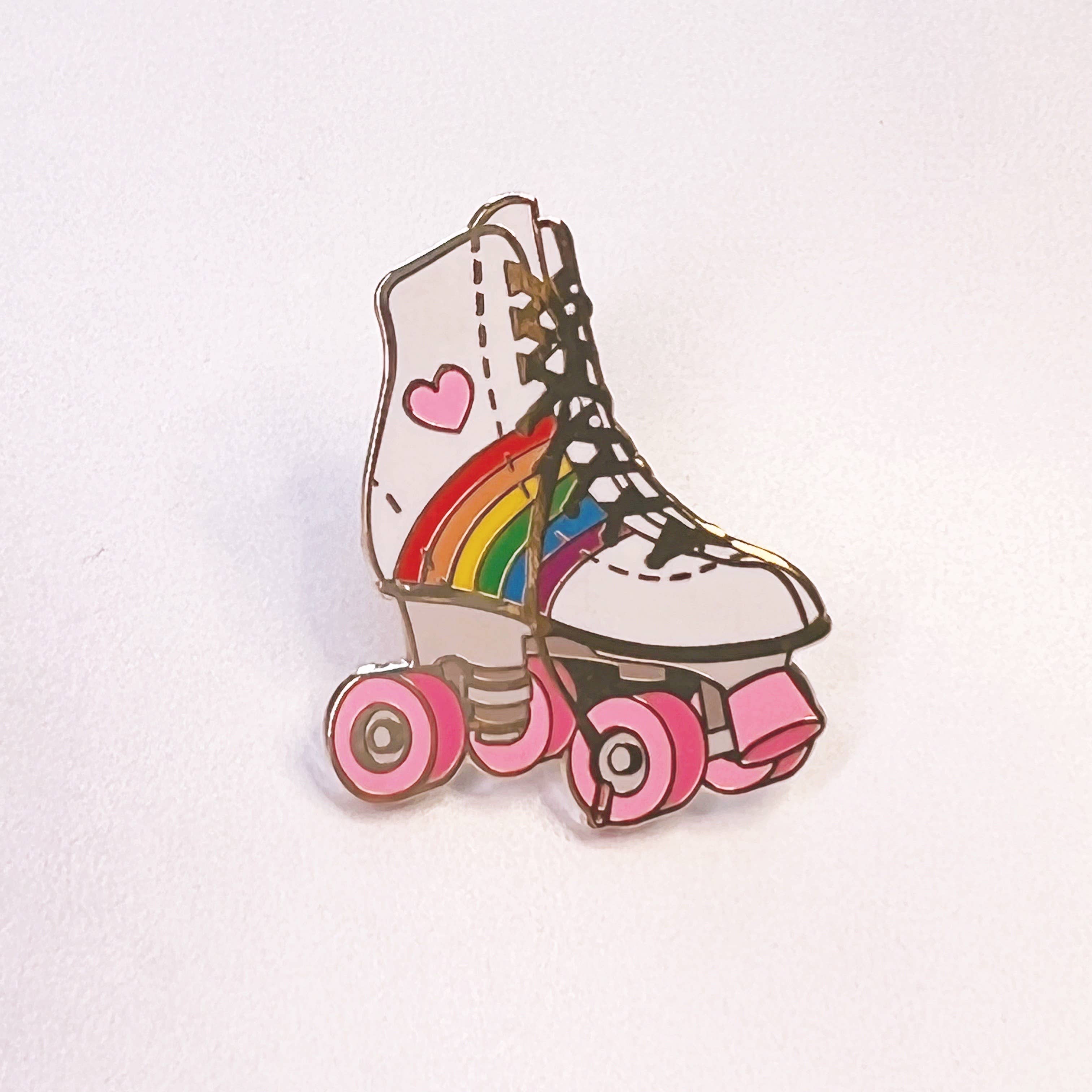 Wildflower + Co. - Wholesale Lapel Pin/Button - Roller Skate Enamel Pin - All3