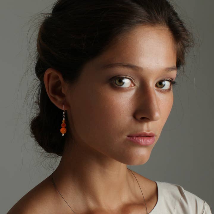 Nefertiti Stone Earrings for wholesale by Polka Luka