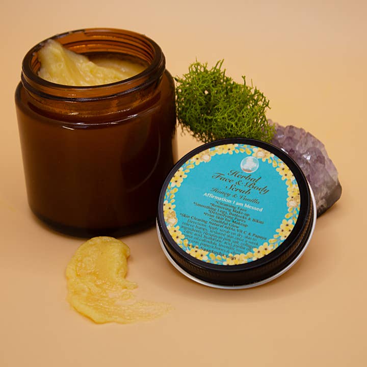 Kräuter-Gesichts- und Körperpeeling für den Großhandel von Saantosha Goddess Goods