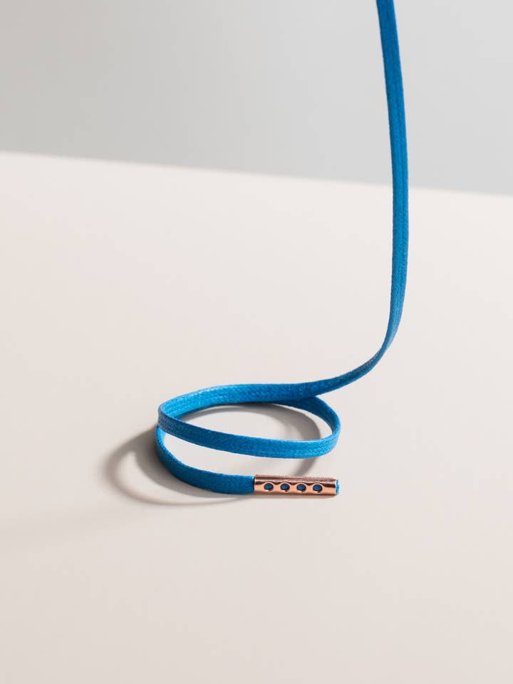 Yale Blue | Flat waxed laces for wholesale by Senkels