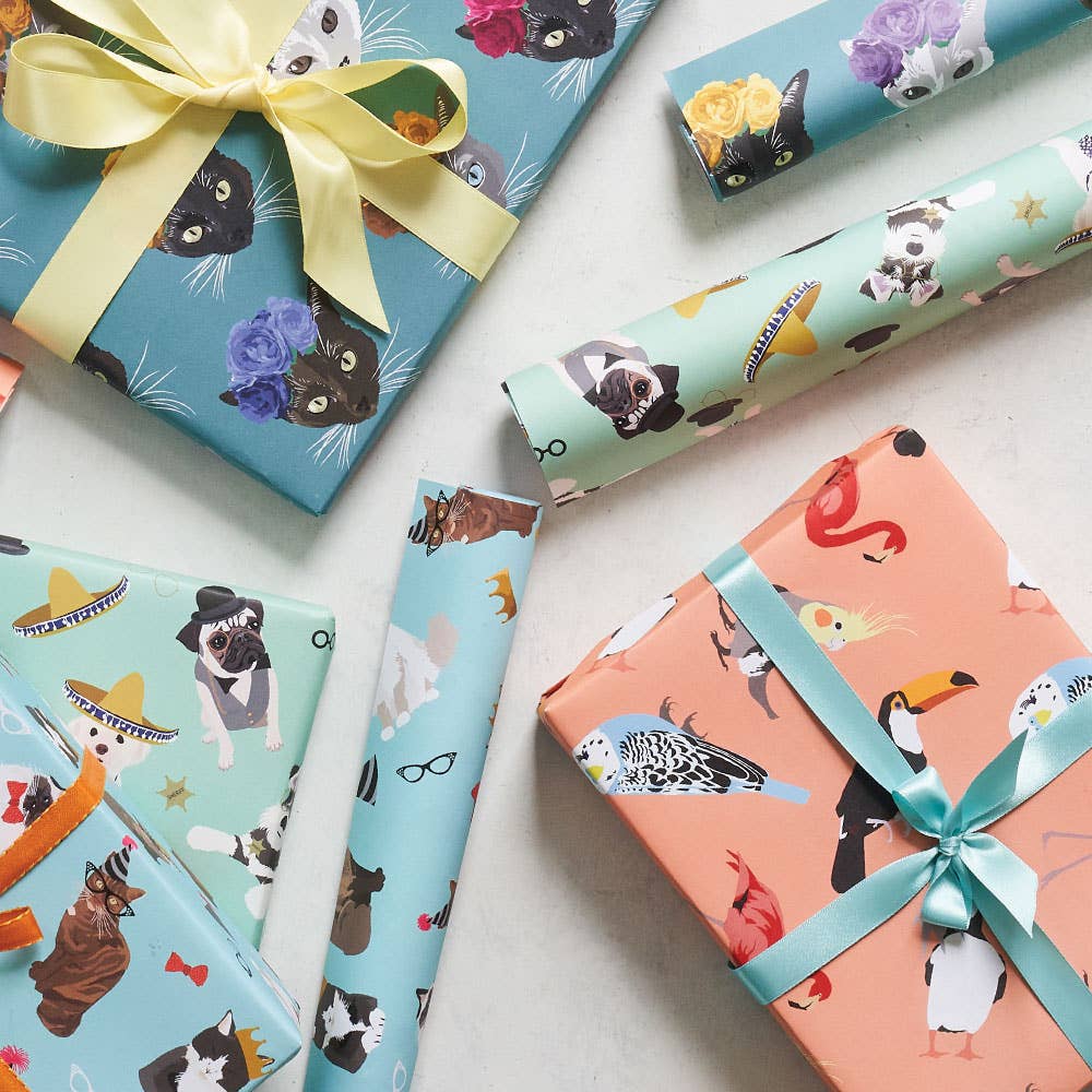 Lorna Syson - Wholesale Flat Wrap - Dog Wrapping Paper1