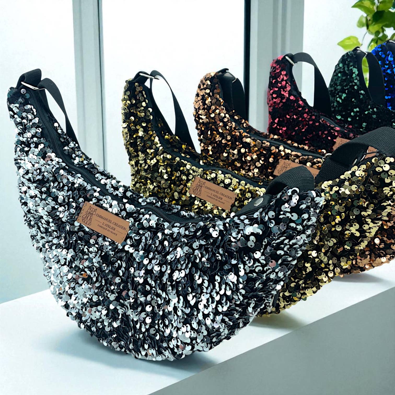 Emmanuel Création – wholesale Axelväska - Dam – Packa 7 väskor Léo S, "Sequin"2