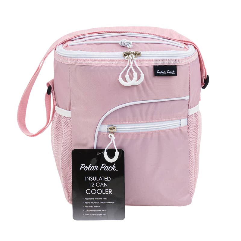 Deluxe Import Trading - Wholesale Cooler/Cooler Bag - Polar Pack Insulated 12 Can Cooler - Pink0