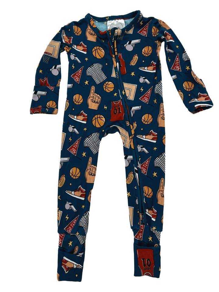 Basketball Zip Sleeper for wholesale by Ginger Baby Co