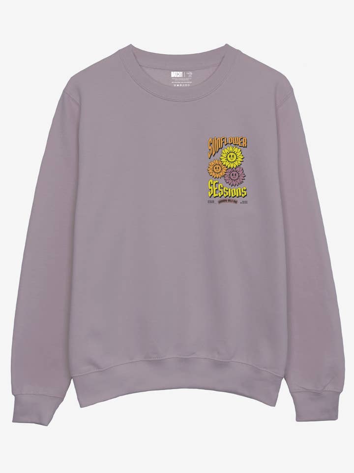 Sunflower Sessions Sweatshirt i Dammig Lila för wholesale av batch1