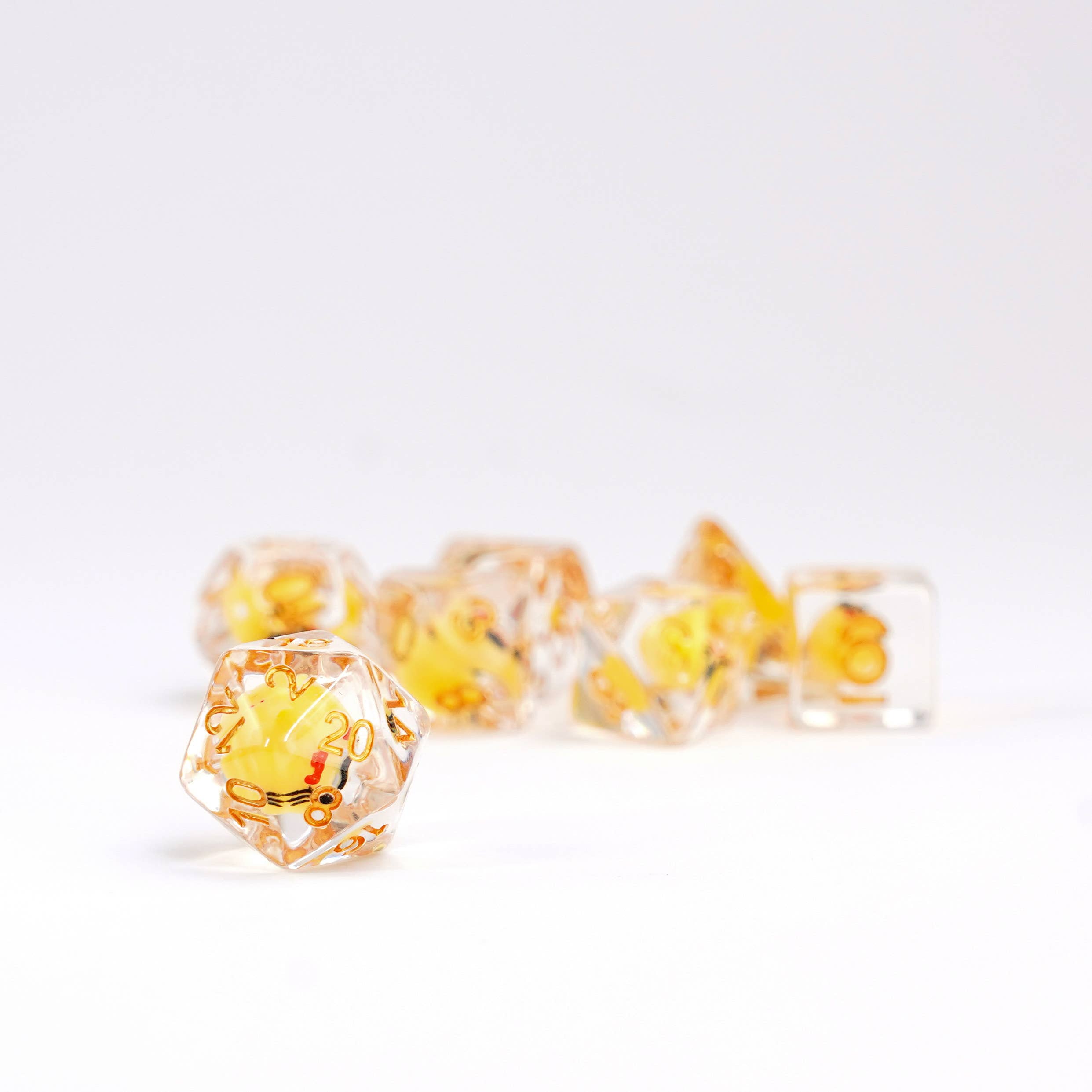 FanRoll by Metallic Dice Games - Wholesale Dice - Cat Dice Resin Polyhedral Set1