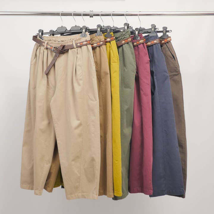 Cecile Wang - Wholesale Pants – Women's - Carrot cotton trousers with braided belt – CVA8251985