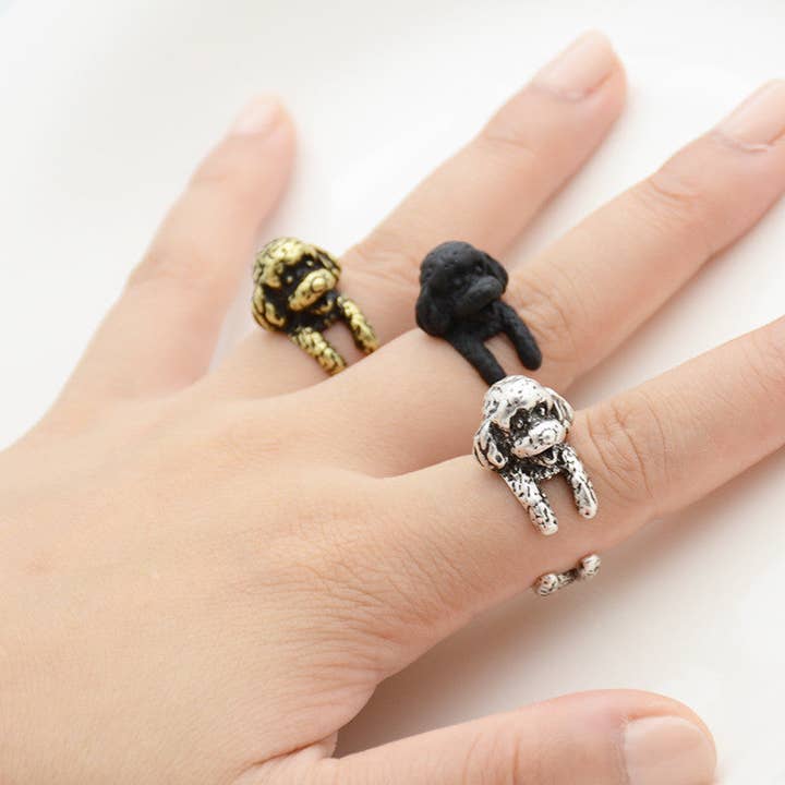 Toy Poodle Wrap Ring for wholesale by Wear Felicity