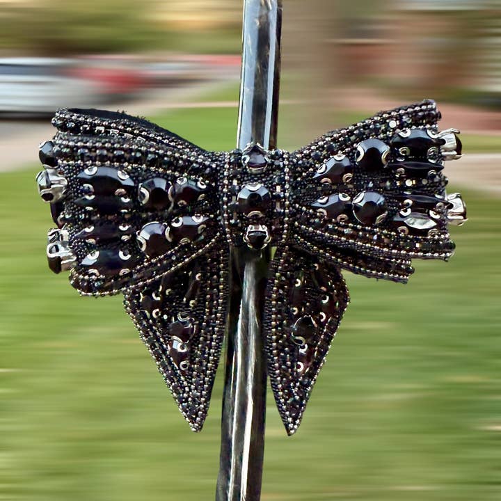 Black Rhinestone - Boujee Tumbler Bow for wholesale by Olive Lane Accessories