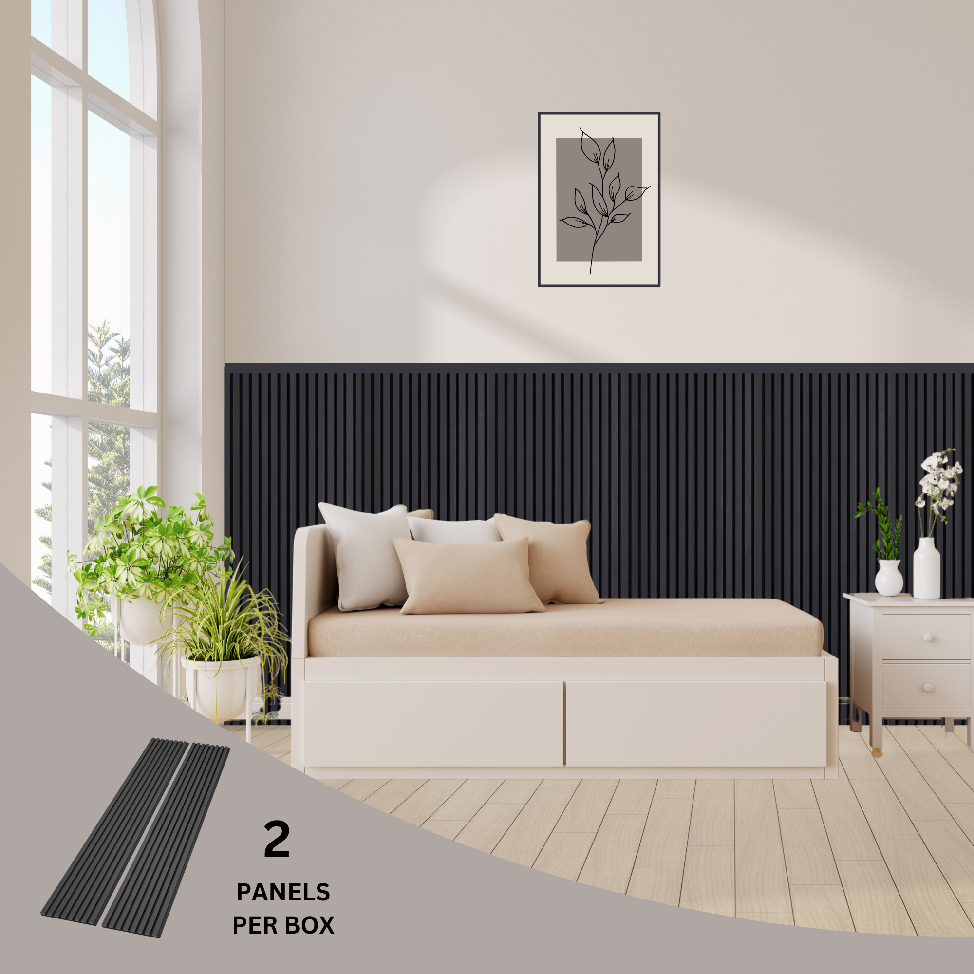 Made In Vietnam - Wholesale Wall Paneling - Acoustic Slatwall Wood Panels 47.24" x 12.6" (2 Panels/Box)8