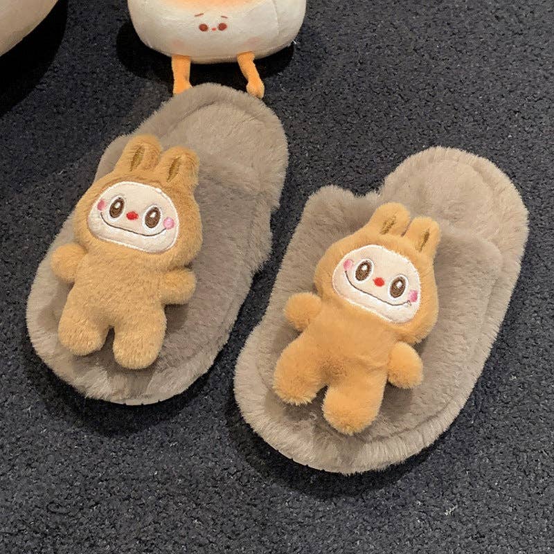 Little Trendy - Wholesale Slippers - Kids - Cute monster plush home slippers3