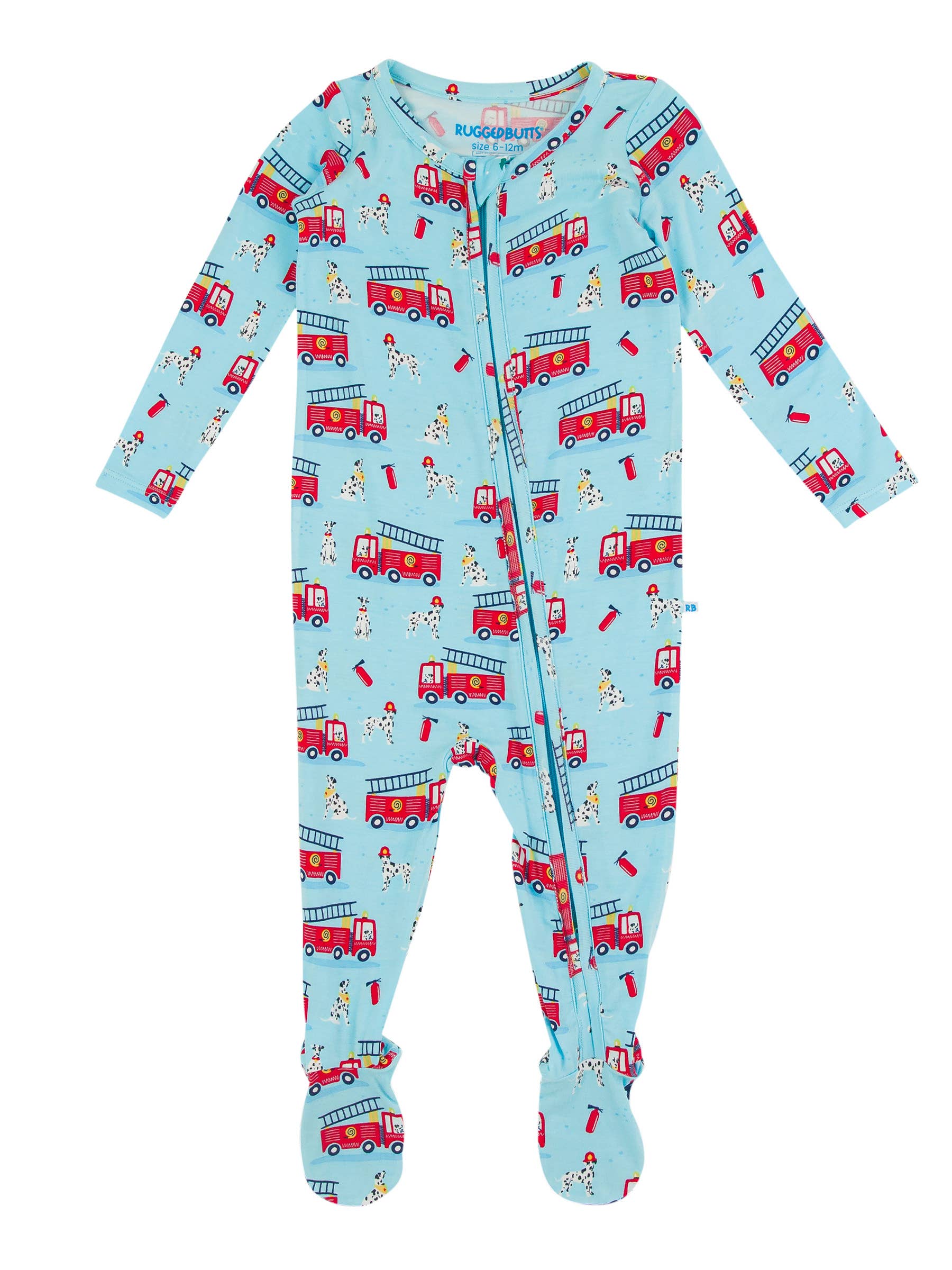 Blå SoftSnooze™ Baby Boys Bambu Viskos Paws To The Rescue Pyjamas med Fötter i Ett Stycke för wholesale på Faire0
