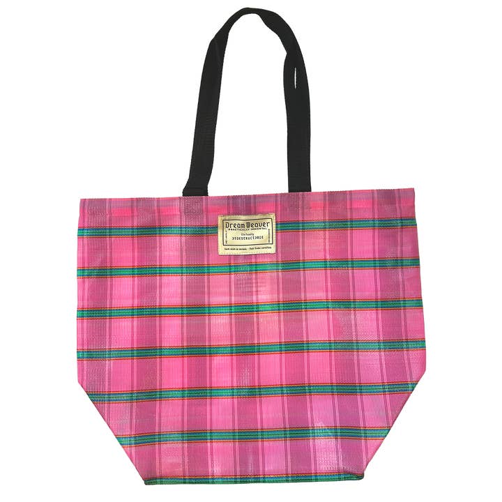 The Bodega Market Bag - Watermelon Patch Plaid for wholesale by DreamWeaver