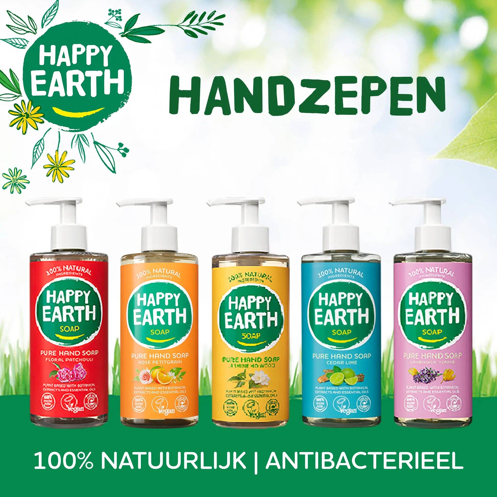 Happy Earth - Wholesale Hand Soap/Wash - Handzeep Navulverpakking Jasmine Ho Wood6