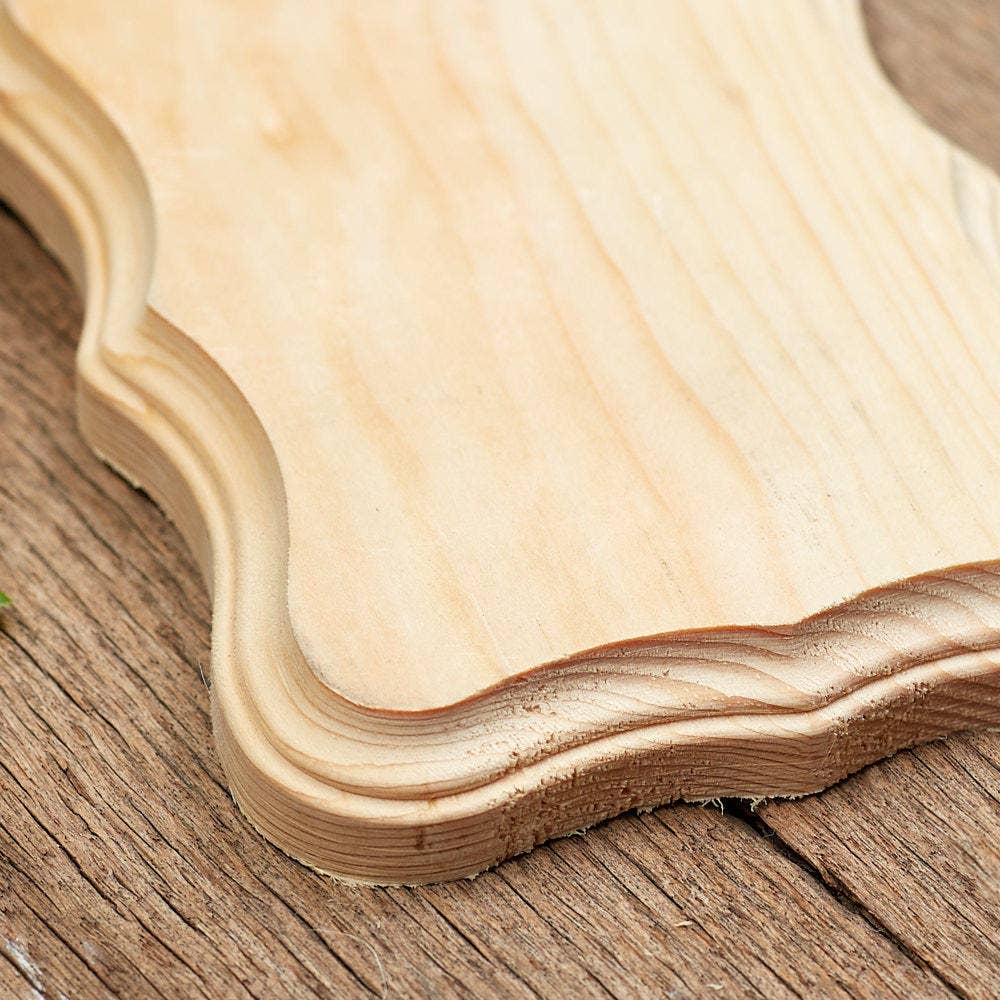 Factory Direct Craft – wholesale Plaque –  7" x 5-1/4" x 3/4" Thick - Unfinished Wood Shield Plaque 1