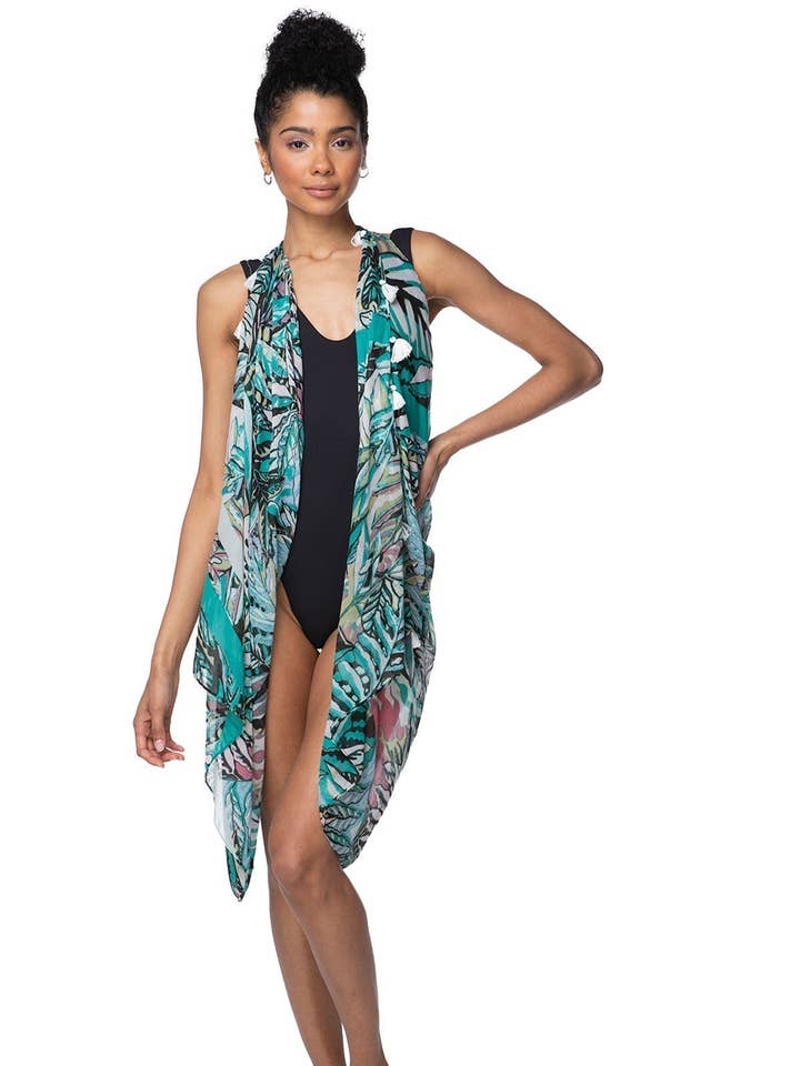 Free Spirit-vest met bosbewonerprint voor wholesale door Subtle Luxury