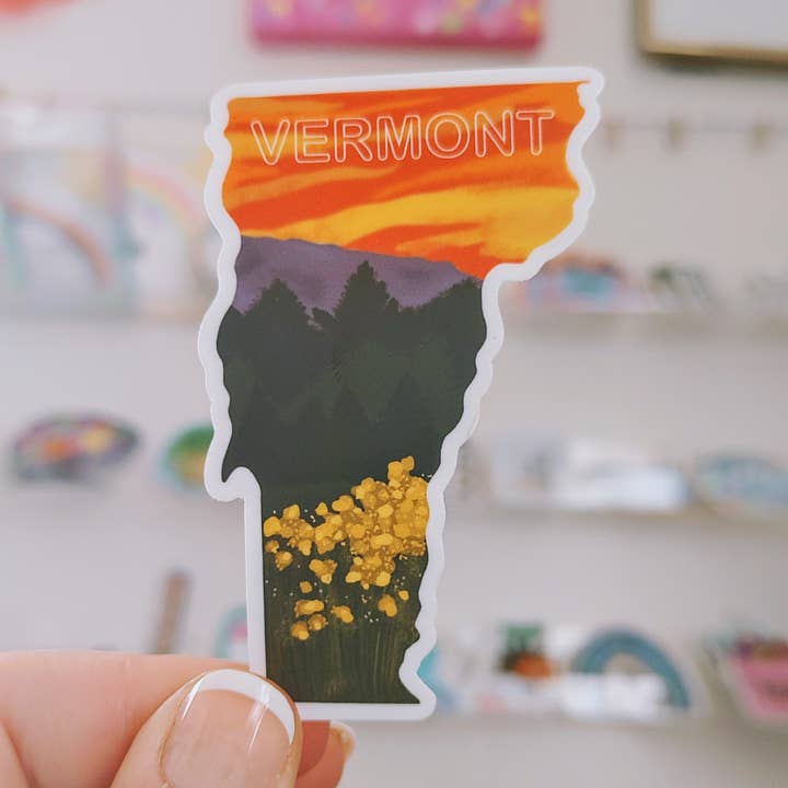 MADE BY DEE MARIE LLC – Adesivo por atacado – Autocolante Vermont Verão0