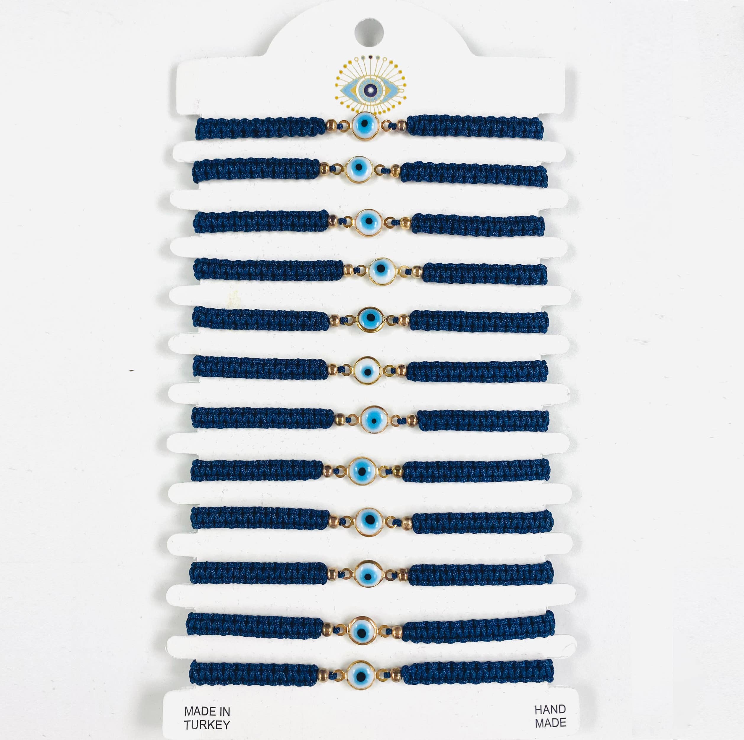 Loli - Wholesale Jewelry Set - White Stone Copper Evileye Rope Bracelet Set7