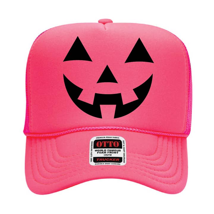 Gorra de Camionero Rosa Fucsia Jack o Lantern para venta al por mayor de Palisades Gift Shop