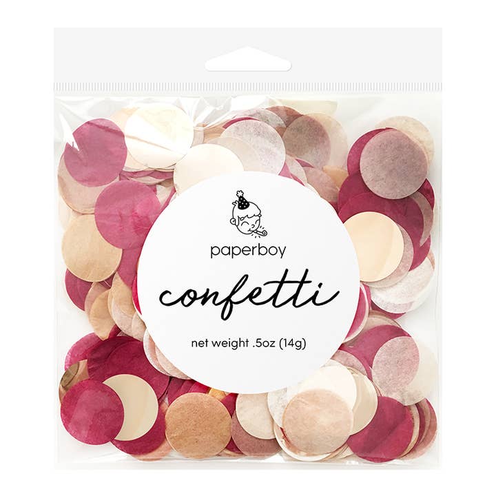 Confettis - Bourgogne & Or Rose pour la vente par Paperboy