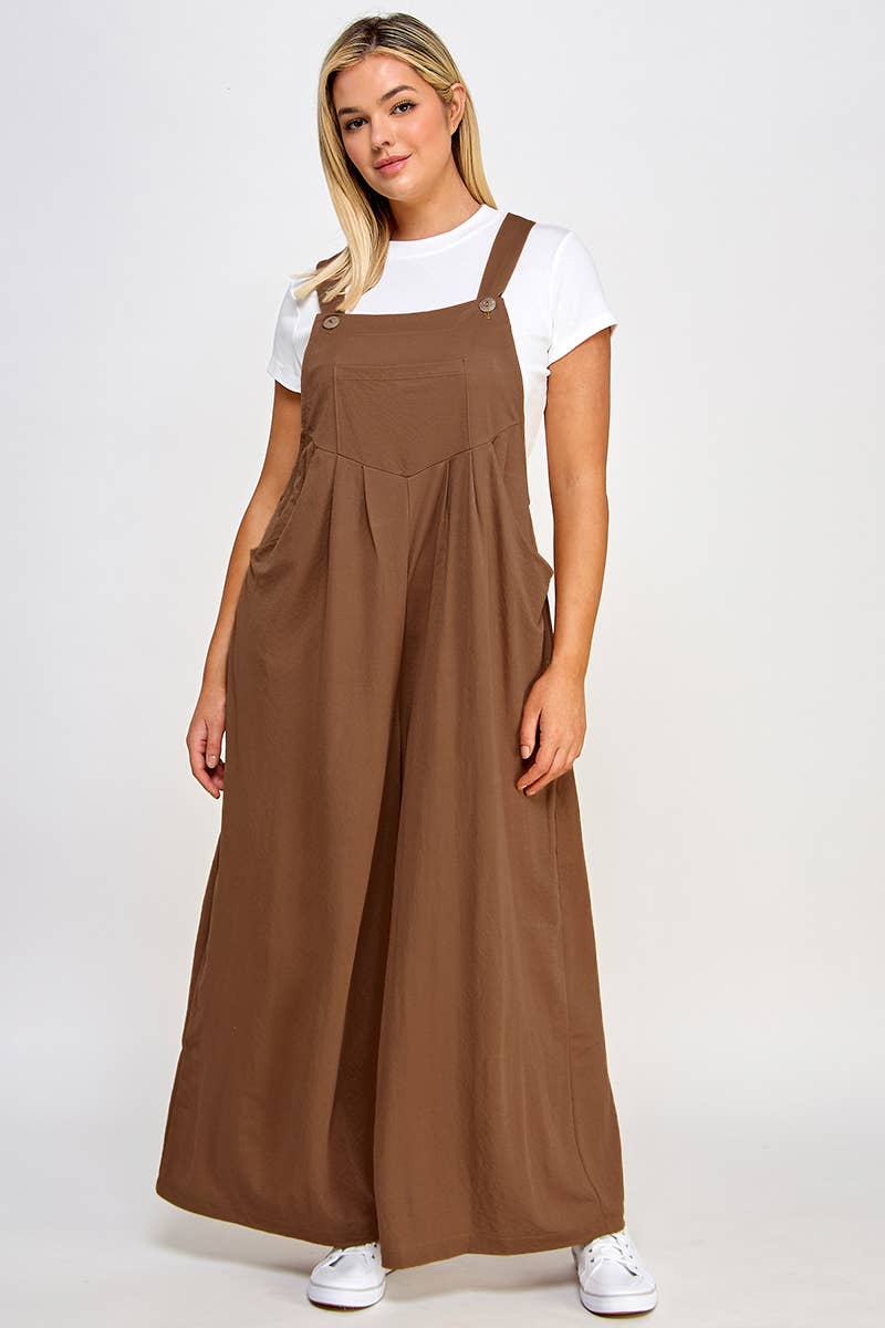 Haute Fox Plus Size & Contemporary - Vente Salopette – femme - Salopette grande taille plissée avec poches - JK18514-JS3