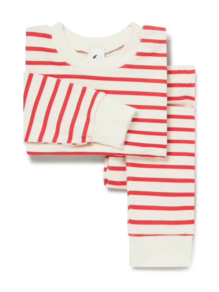 Sleepy Doe - Wholesale Sleepwear set – Kids - KIDS CLASSIC SET | RED & OATMEAL BRETON