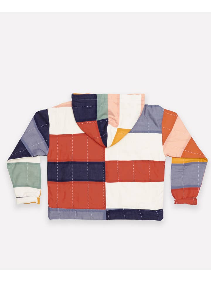 Anchal - Wholesale Hoodie - Women's - Multi-Check Quilted Hoodie