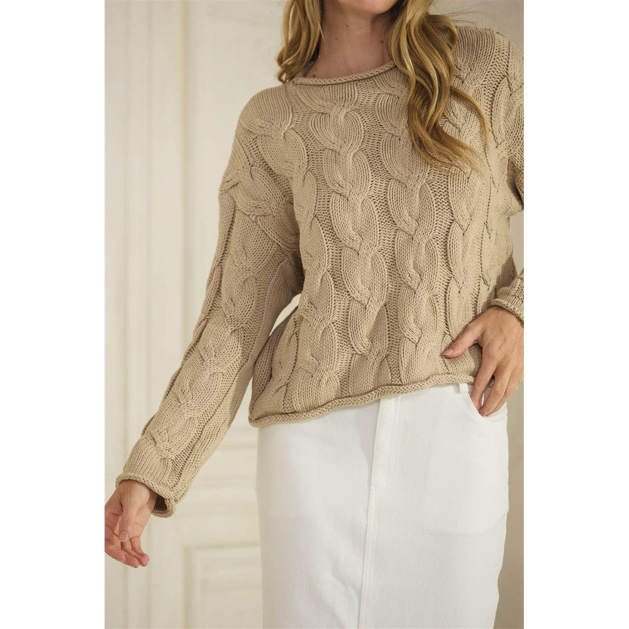 Honey Mango - Wholesale Knit Sweater - Women's - Cable knit sweater18