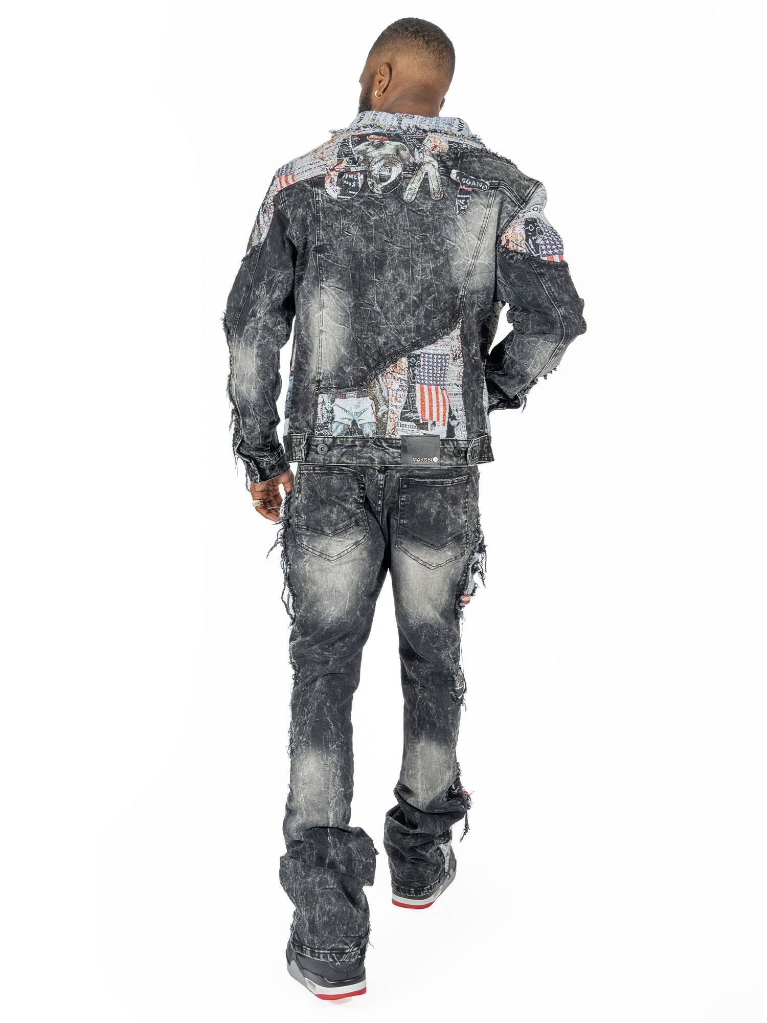 NOIR Jean en denim Mohadi M1914 - Noir en vente sur Faire2