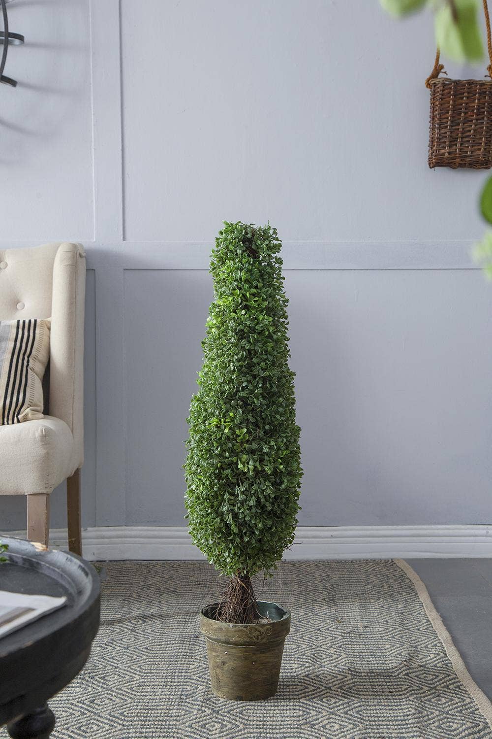 A&B Home Group Inc. - Vente Plantes artificielles - Arbre artificiel en buis de 7,5x7,5x35" dans un pot marron.5