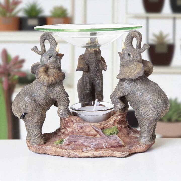 Elephant Trio Oil Diffuser Burner for wholesale by Pacific Trading