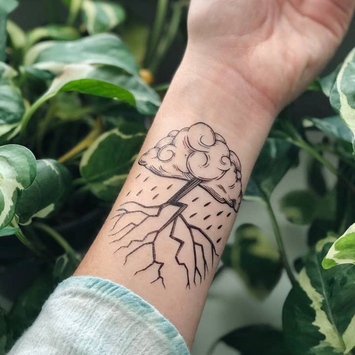 NatureTats - Wholesale Temporary Tattoo - Storm Cloud Temporary Tattoo