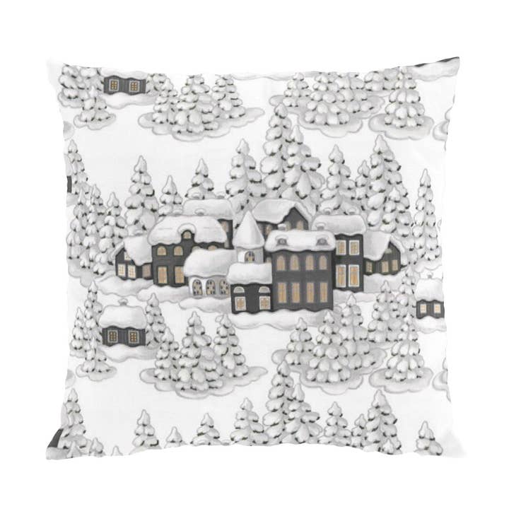 Winter Village Offwhite/Gray Cushion Cover for wholesale by Arvidssons Textil