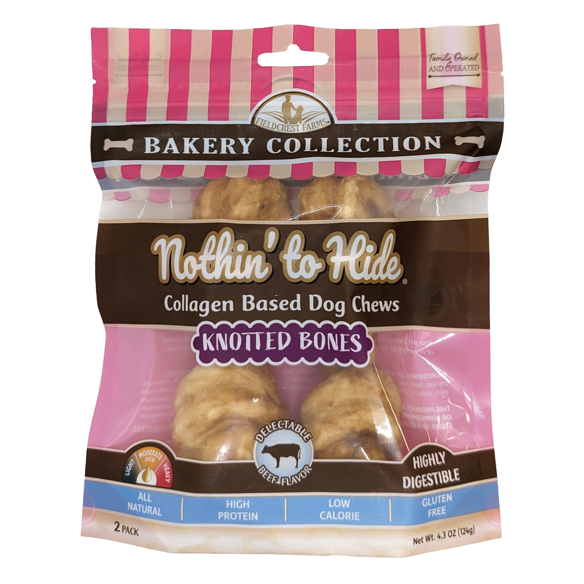 Playful Tail - Wholesale Pet Treats - Dog - Nothin' To Hide Bakery Beef Knotted Bone Dog Treats (2 Sizes Available)4