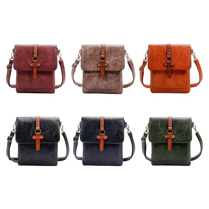 Superbia – wholesale Crossbody bag – Women's – Superbia Two-toned Flat Over Multipockets Crossbody Bag 91447