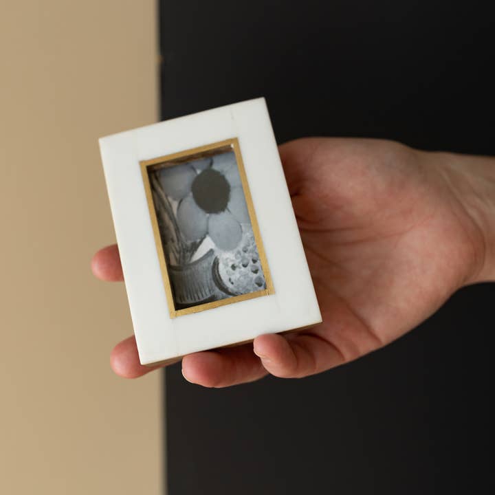 2X3 Bernadette Magnetic Mini Picture Frame With Brass Inlay and other Purchase Wholesale mini frame. Free Returns & Net 60 Terms on Faire trending on Faire.