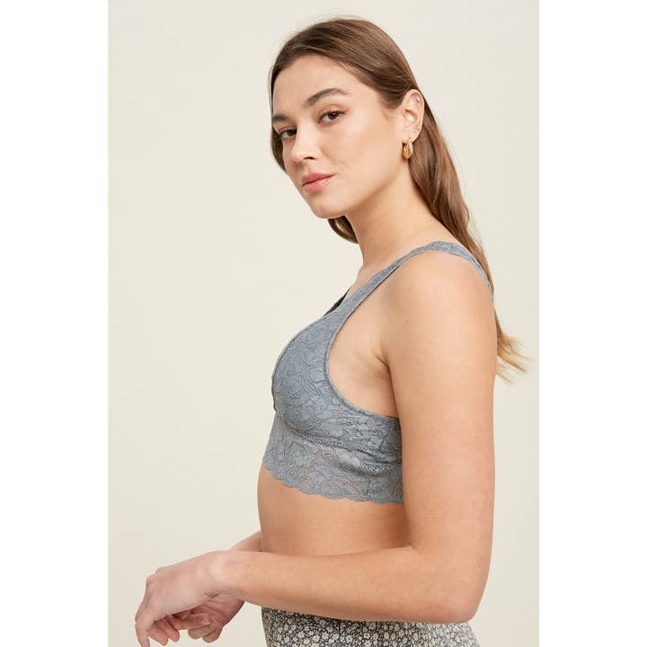 Wishlist Apparel – wholesale Bralette - Dam – VADDERAD BRALETT MED SKULPTERAD SPETS V HALS/T8233_P13