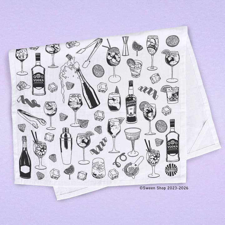 Aperol Spritz Tea Towel - 100% Premium Cotton Kitchen Dish Cloth for wholesale by Sween Shop