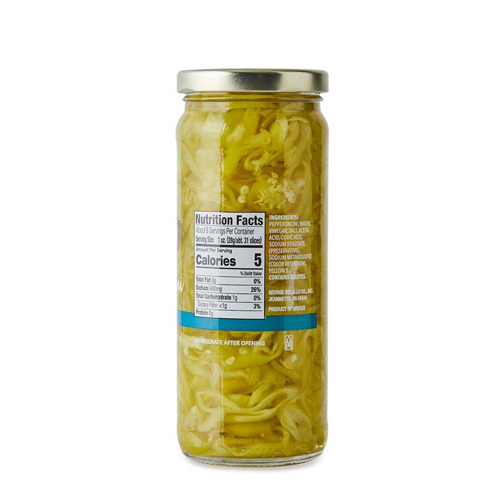 Delallo - Wholesale Pickled Vegetables - Sliced Mild Pepperoncini Peppers (16 oz.)2