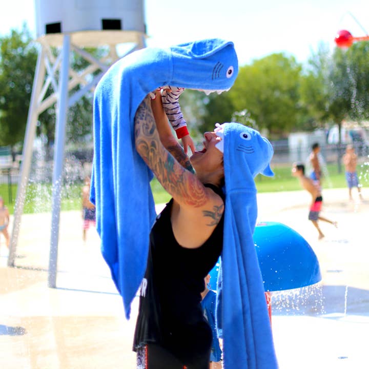 Yikes Twins - Wholesale Hooded Towel - Kids & Baby - Shark Hooded Towel for toddlers ages 2 to 8 years old6