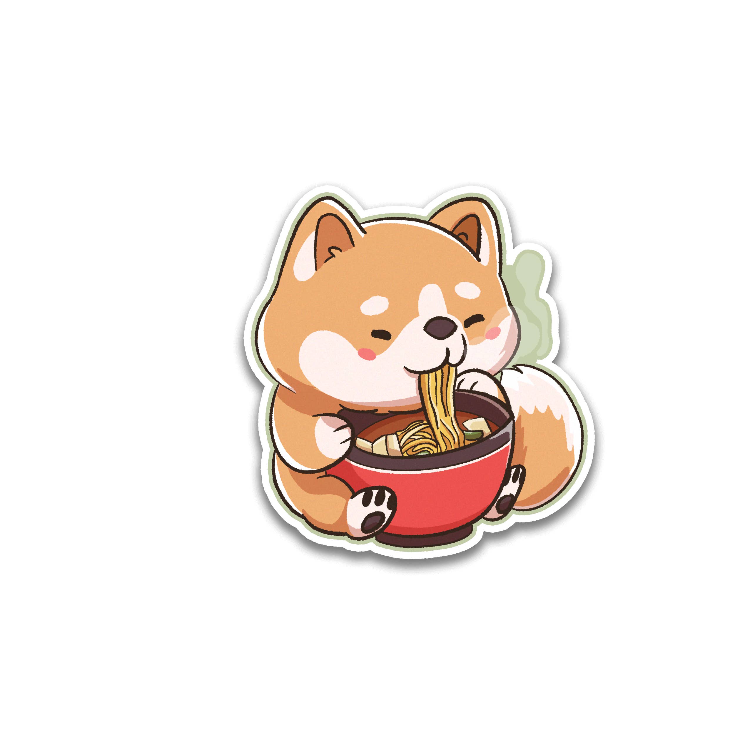 Stick With Finn - Wholesale Sticker - Shiba Inu Ramen Sticker