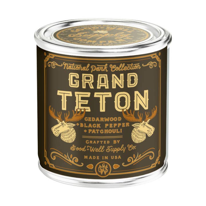 Grand Teton National Park Candle for wholesale by Good & Well Supply Co.