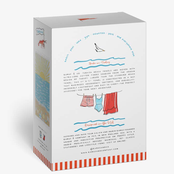 Ramus & Co. - Wholesale Beach Towel - Beach Day Turkish Beach Towel