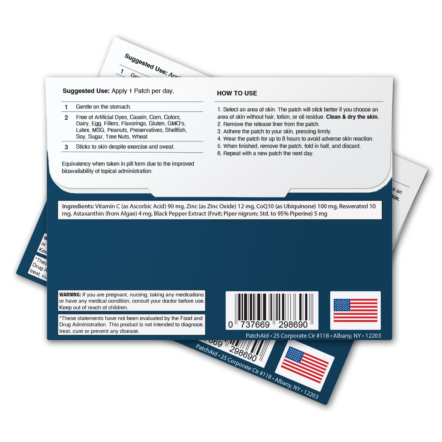 PatchAid - Vente Supplément oral/vitamine - Patch CoQ10 Plus - Soutien à la santé cardiaque et à l'énergie7