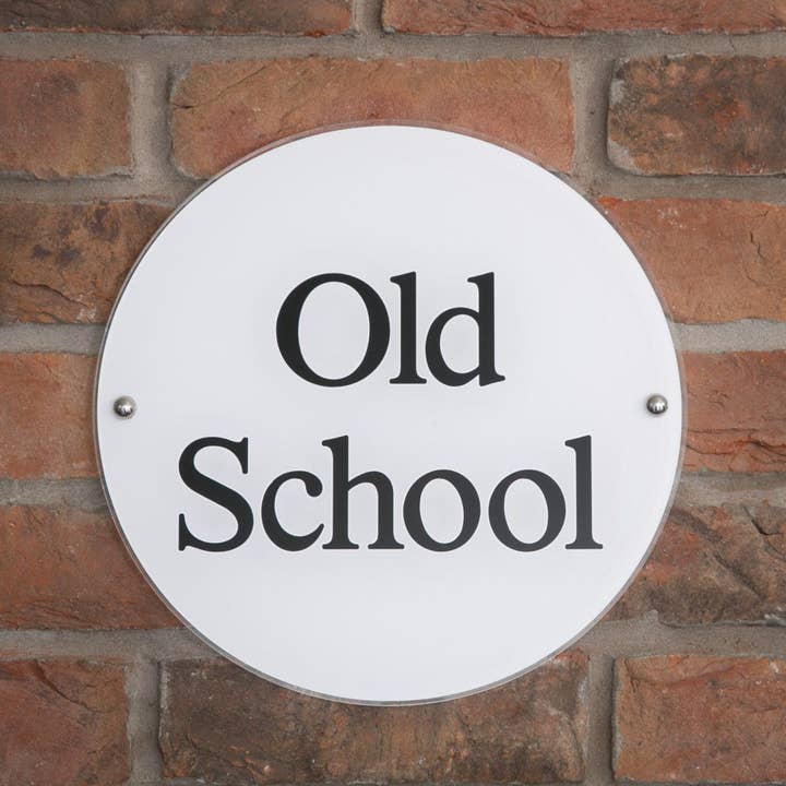 Placa de casa redonda acrílica 30 Diâmetro por atacado de The House nameplate company